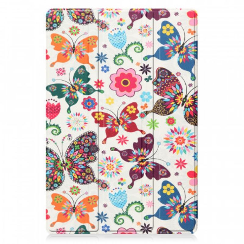 Capa De Celular Para Samsung Galaxy Tab A8 (2021) Borboletas E Flores Aprimoradas