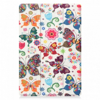 Capa De Celular Para Samsung Galaxy Tab A8 (2021) Borboletas E Flores Aprimoradas