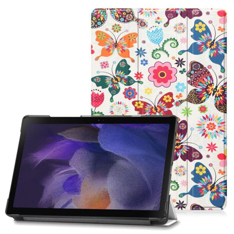 Capa De Celular Para Samsung Galaxy Tab A8 (2021) Borboletas E Flores Aprimoradas