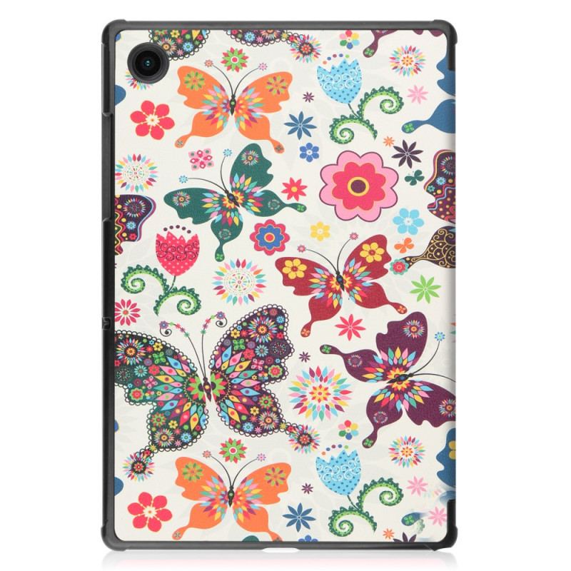 Capa De Celular Para Samsung Galaxy Tab A8 (2021) Borboletas E Flores Aprimoradas