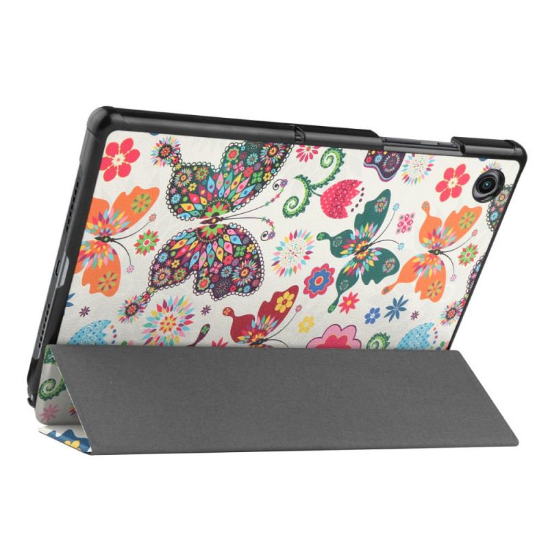 Capa De Celular Para Samsung Galaxy Tab A8 (2021) Borboletas E Flores Aprimoradas