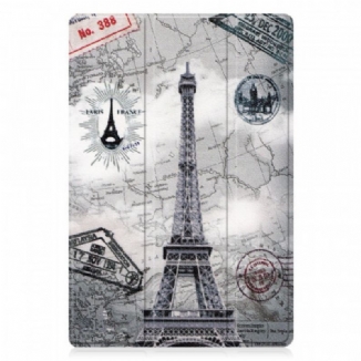 Capa De Celular Para Samsung Galaxy Tab A8 (2021) Torre Eiffel Retrô Reforçada