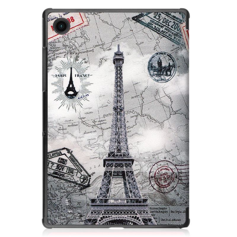 Capa De Celular Para Samsung Galaxy Tab A8 (2021) Torre Eiffel Retrô Reforçada