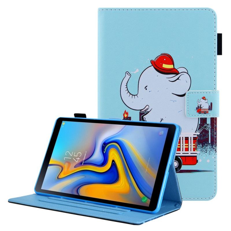 Capa De Couro Para Samsung Galaxy Tab A8 (2021) Bombeiro Elefante