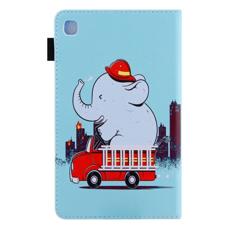 Capa De Couro Para Samsung Galaxy Tab A8 (2021) Bombeiro Elefante