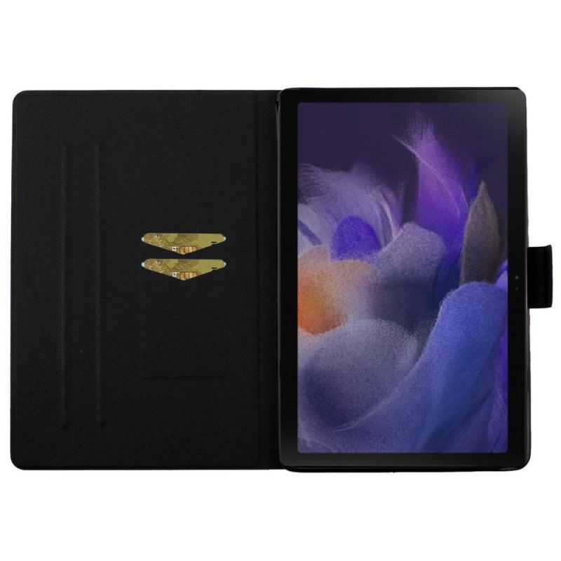 Capa De Couro Para Samsung Galaxy Tab A8 (2021) Elemento Lantejoulas