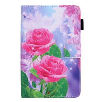 Capa De Couro Para Samsung Galaxy Tab A8 (2021) Flores Dos Sonhos