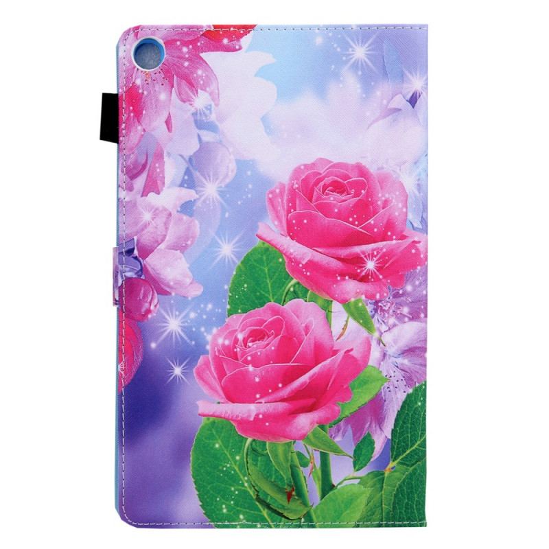 Capa De Couro Para Samsung Galaxy Tab A8 (2021) Flores Dos Sonhos