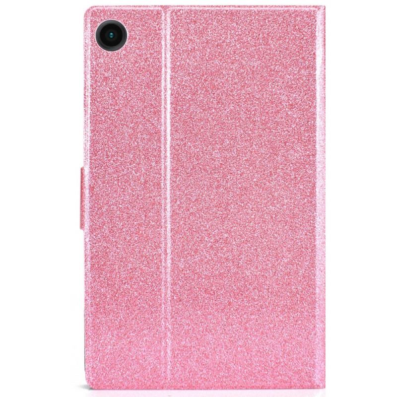 Capa De Couro Para Samsung Galaxy Tab A8 (2021) Glitter Cintilante