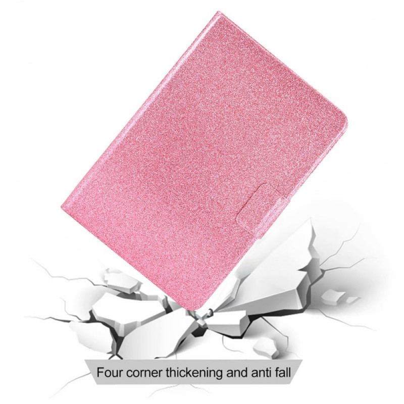 Capa De Couro Para Samsung Galaxy Tab A8 (2021) Glitter Cintilante