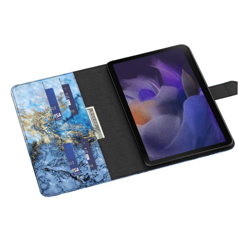 Capa De Couro Para Samsung Galaxy Tab A8 (2021) Mármore