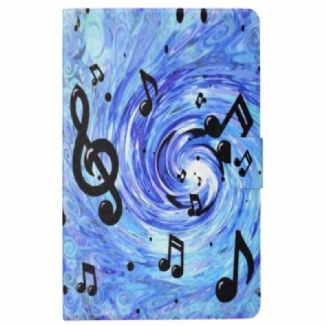 Capa De Couro Para Samsung Galaxy Tab A8 (2021) Notas Musicais