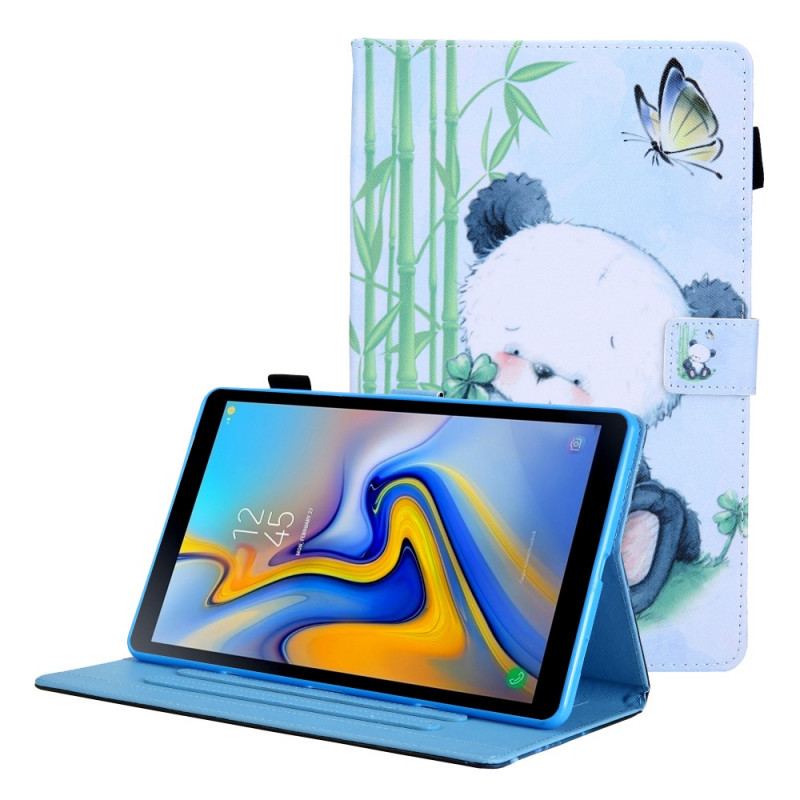 Capa De Couro Para Samsung Galaxy Tab A8 (2021) Panda Na Natureza