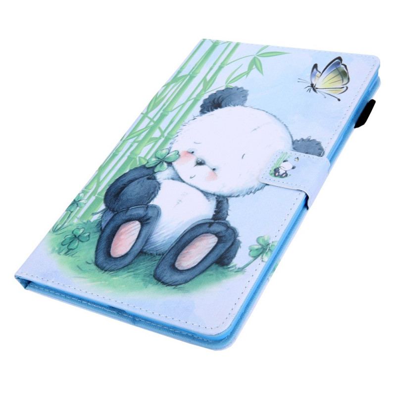 Capa De Couro Para Samsung Galaxy Tab A8 (2021) Panda Na Natureza