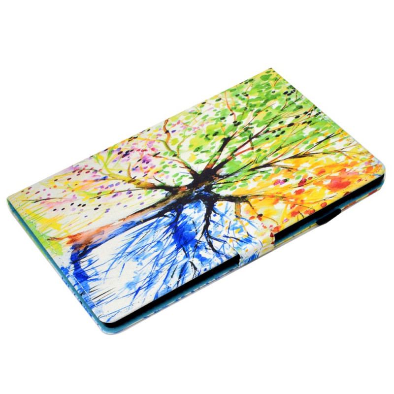 Capa Em Pele Para Samsung Galaxy Tab A8 (2021) Aquarela Árvore