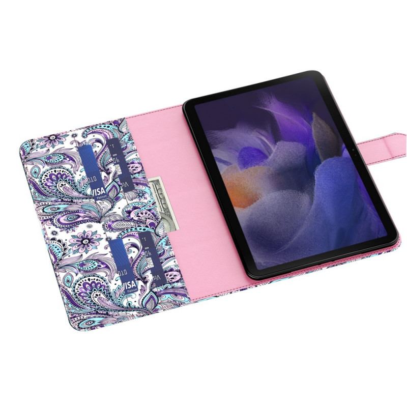 Capa Em Pele Para Samsung Galaxy Tab A8 (2021) Paisley