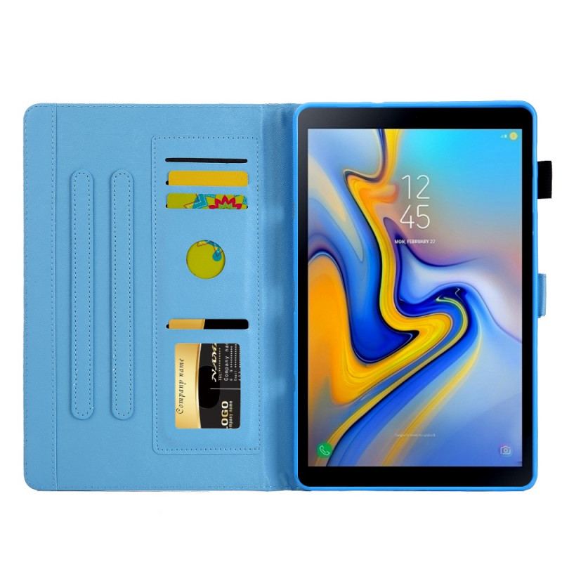 Capa Em Pele Para Samsung Galaxy Tab A8 (2021) Unicórnio