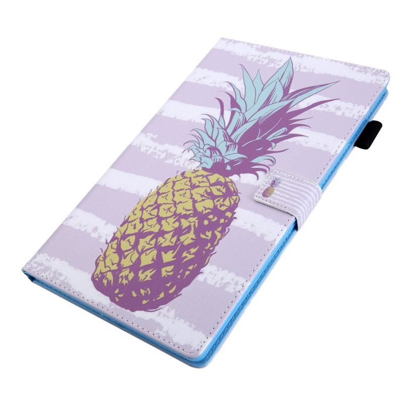 Capa Flip Para Samsung Galaxy Tab A8 (2021) Desenho De Abacaxi