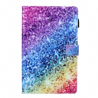 Capa Flip Para Samsung Galaxy Tab A8 (2021) Lantejoulas Brilhantes