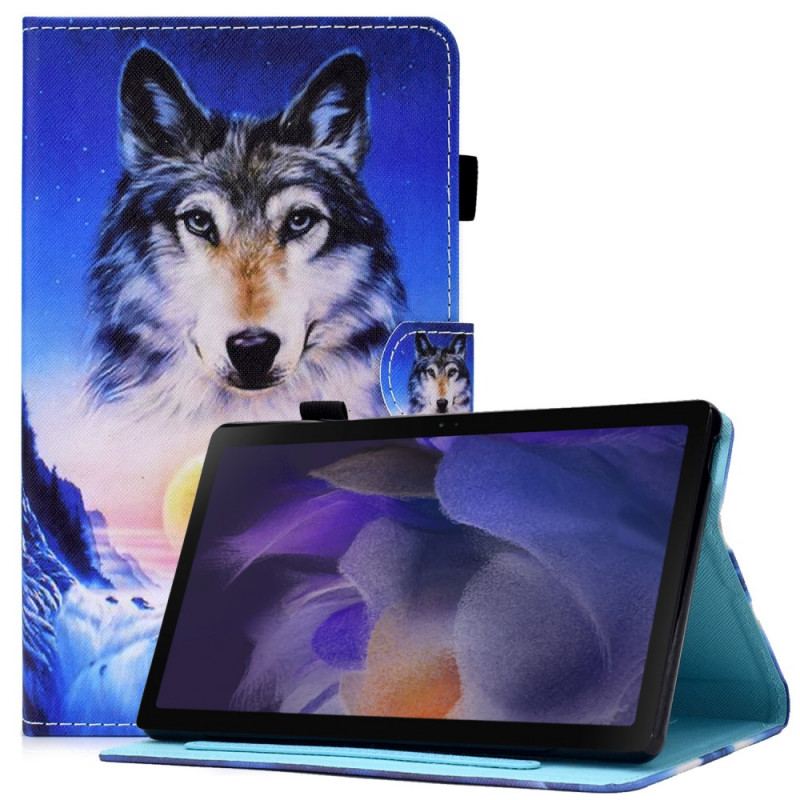 Capa Flip Para Samsung Galaxy Tab A8 (2021) Lobo Da Montanha