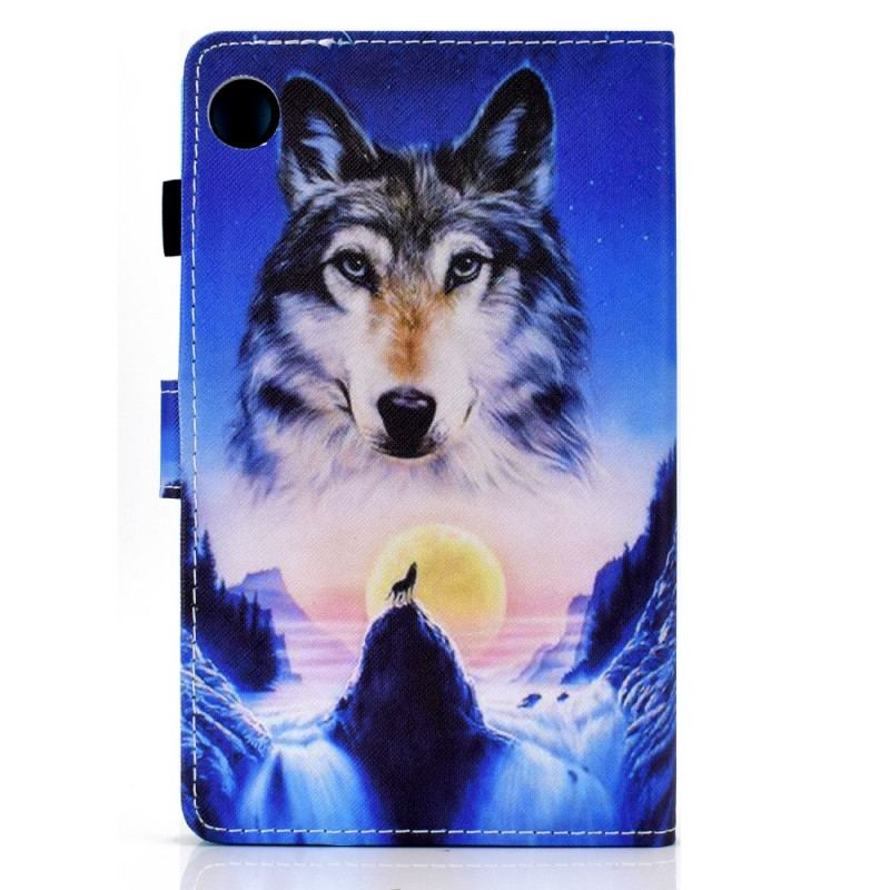 Capa Flip Para Samsung Galaxy Tab A8 (2021) Lobo Da Montanha