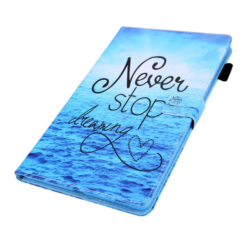 Capa Flip Para Samsung Galaxy Tab A8 (2021) Nunca Pare De Sonhar