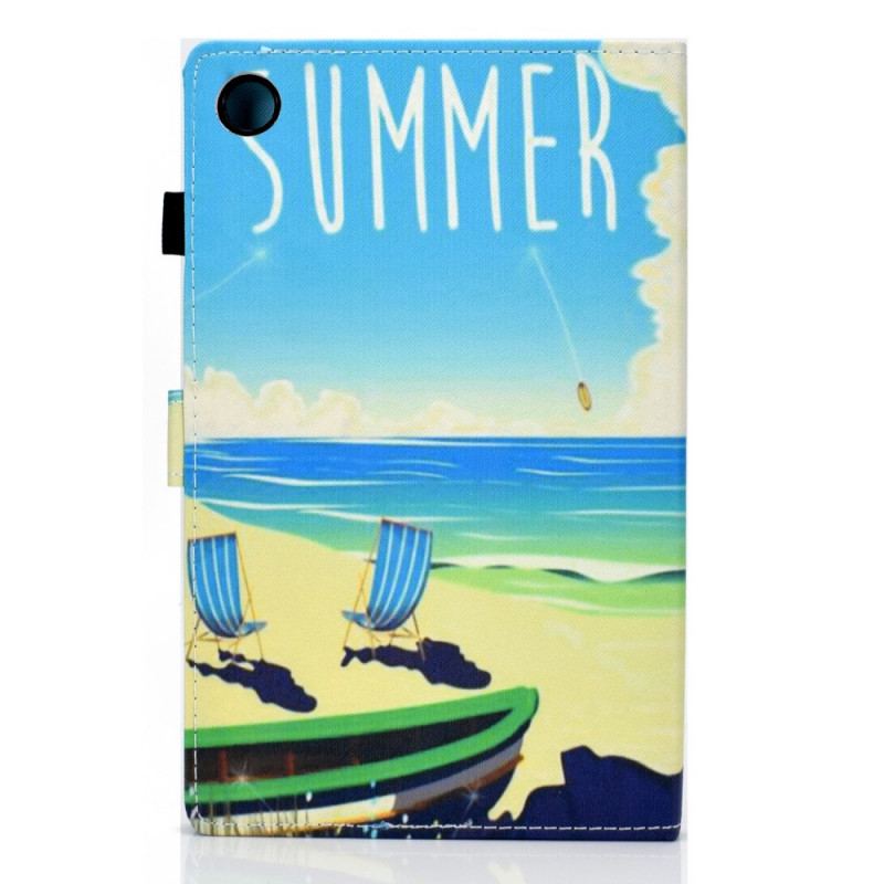 Capa Flip Para Samsung Galaxy Tab A8 (2021) Praia