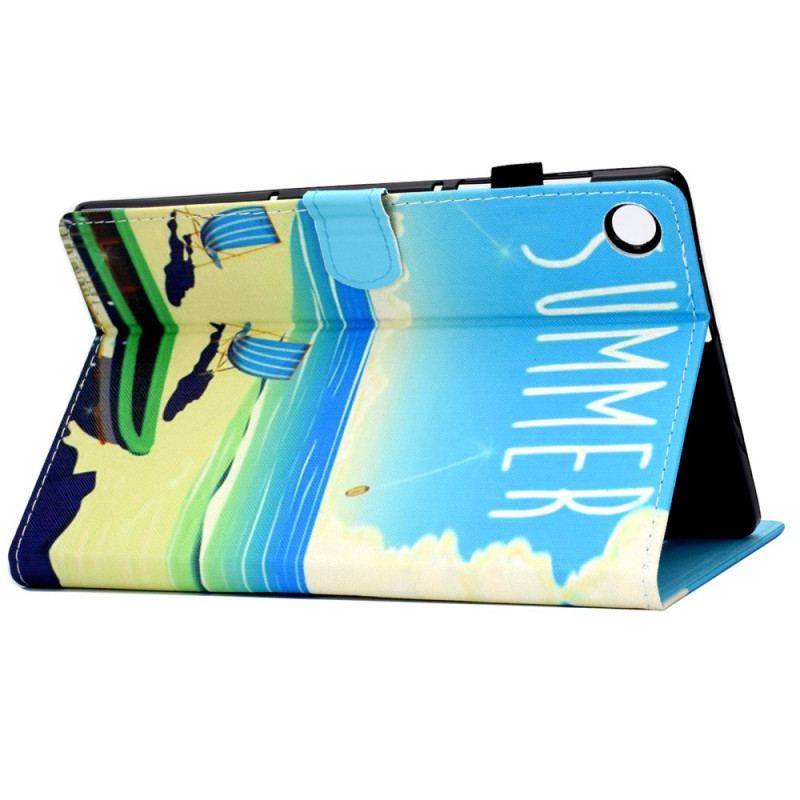 Capa Flip Para Samsung Galaxy Tab A8 (2021) Praia