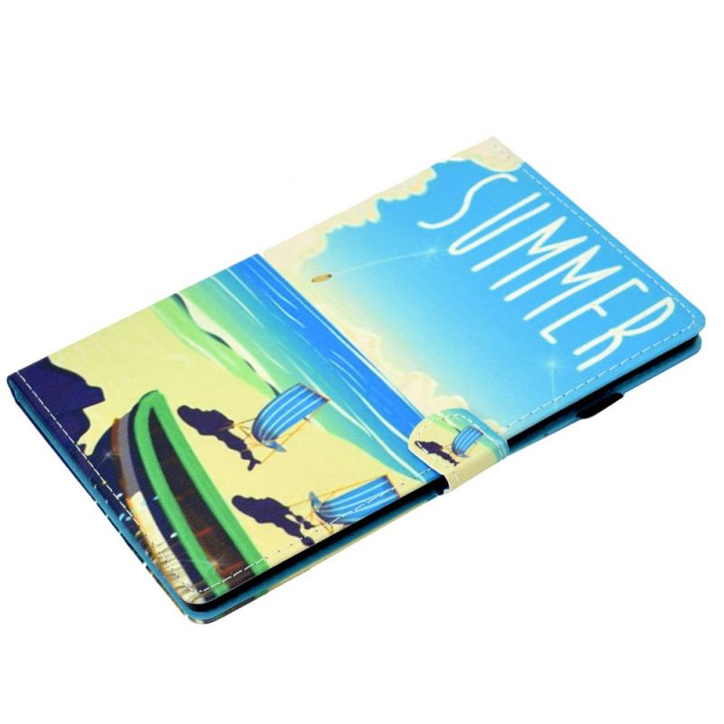 Capa Flip Para Samsung Galaxy Tab A8 (2021) Praia