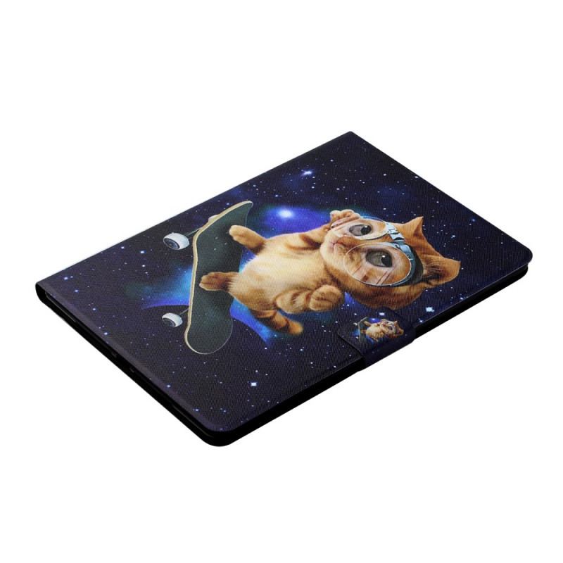 Capa Flip Para Samsung Galaxy Tab A8 (2021) Skate De Gato