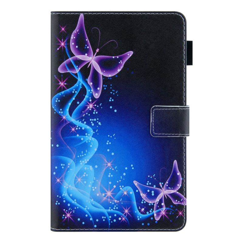 Capa Folio Para Samsung Galaxy Tab A8 (2021) Borboletas Coloridas