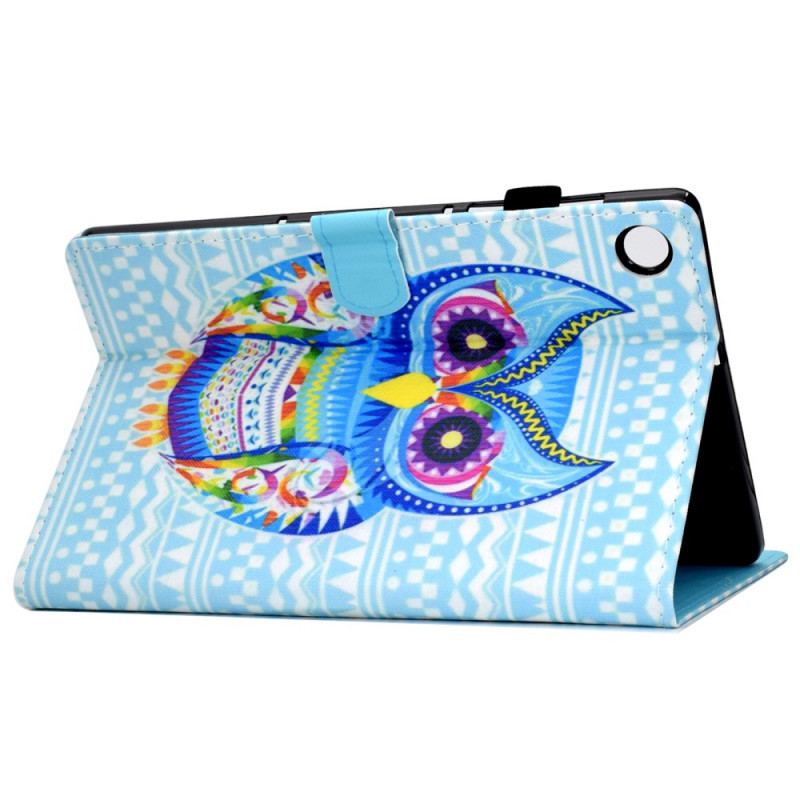 Capa Folio Para Samsung Galaxy Tab A8 (2021) Coruja Tribal