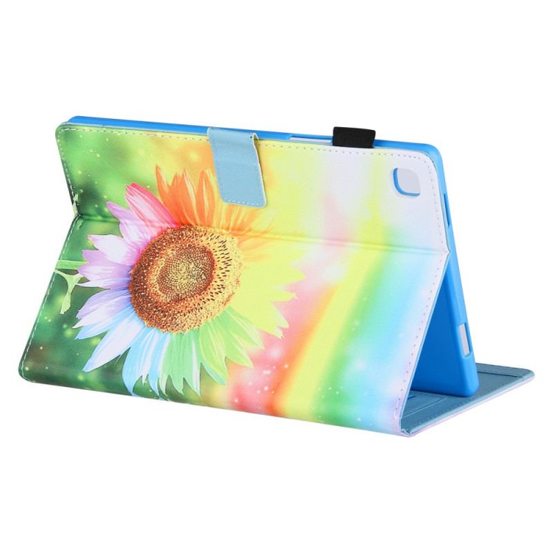 Capa Folio Para Samsung Galaxy Tab A8 (2021) Flores Ao Sol