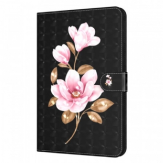 Capa Folio Para Samsung Galaxy Tab A8 (2021) Flores De Árvores De Imitação De Couro