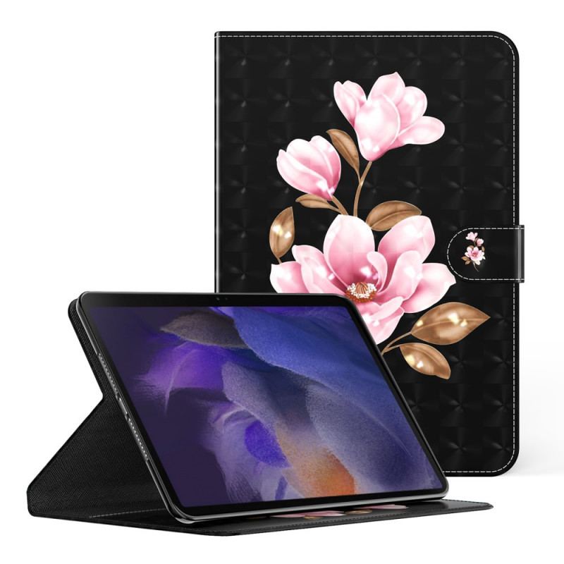 Capa Folio Para Samsung Galaxy Tab A8 (2021) Flores De Árvores De Imitação De Couro