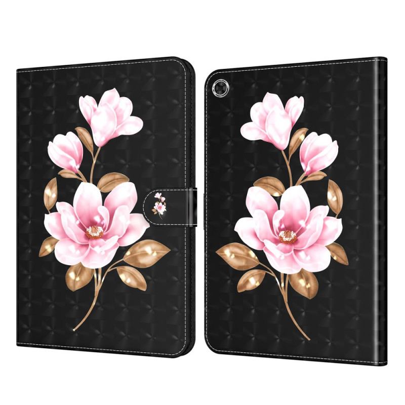 Capa Folio Para Samsung Galaxy Tab A8 (2021) Flores De Árvores De Imitação De Couro