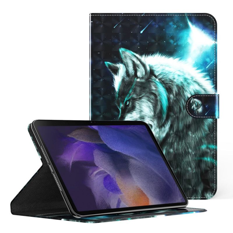 Capa Folio Para Samsung Galaxy Tab A8 (2021) Lobo Selvagem