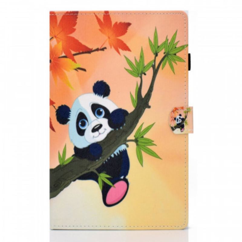 Capa Folio Para Samsung Galaxy Tab A8 (2021) Panda Fofo