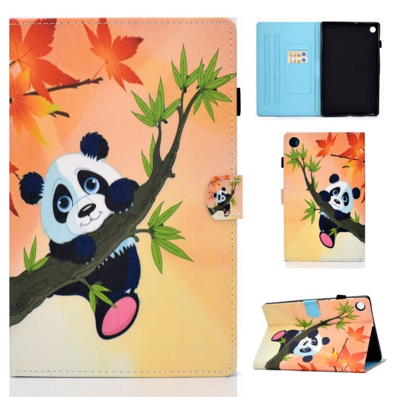 Capa Folio Para Samsung Galaxy Tab A8 (2021) Panda Fofo