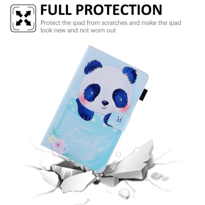 Capa Folio Para Samsung Galaxy Tab A8 (2021) Panda Fofo