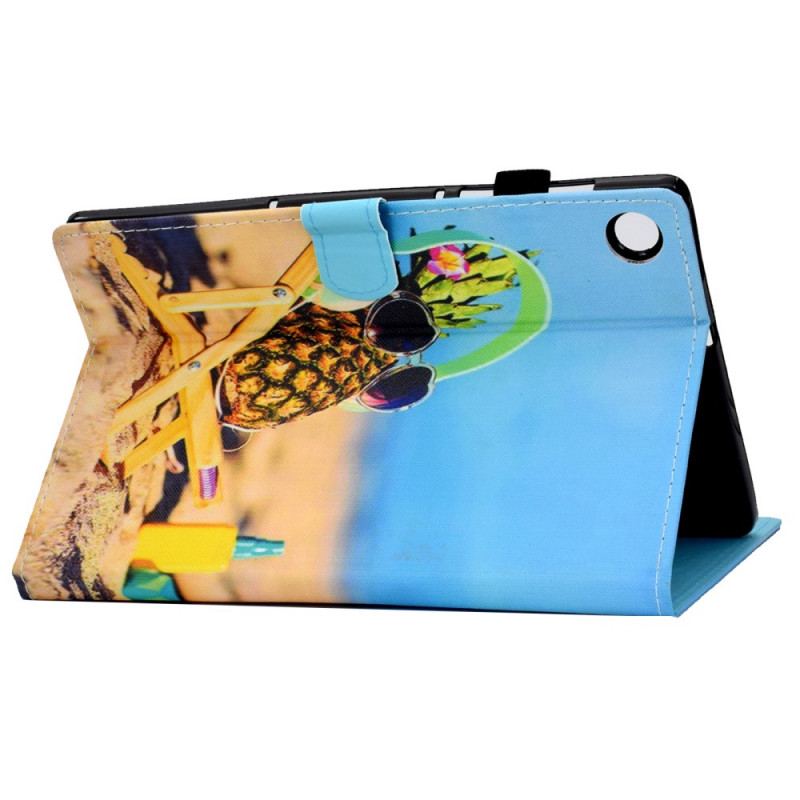 Capa Folio Para Samsung Galaxy Tab A8 (2021) Praia Divertida