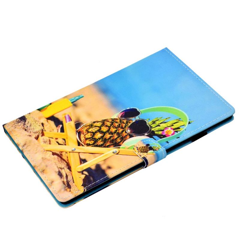 Capa Folio Para Samsung Galaxy Tab A8 (2021) Praia Divertida