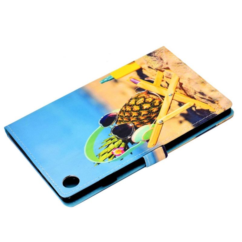 Capa Folio Para Samsung Galaxy Tab A8 (2021) Praia Divertida