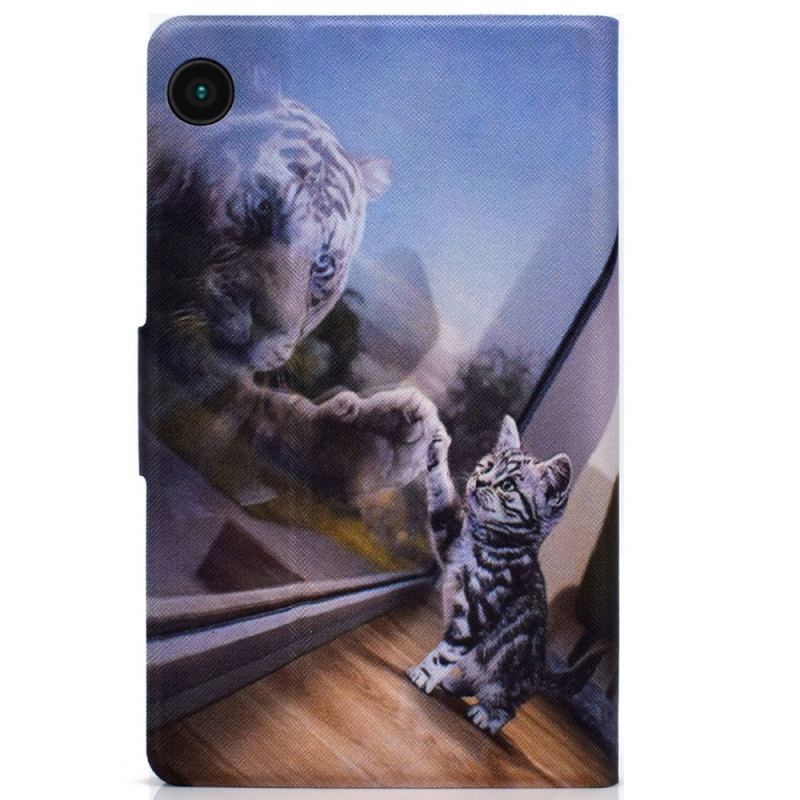 Capa Folio Para Samsung Galaxy Tab A8 (2021) Sonho De Gatinho