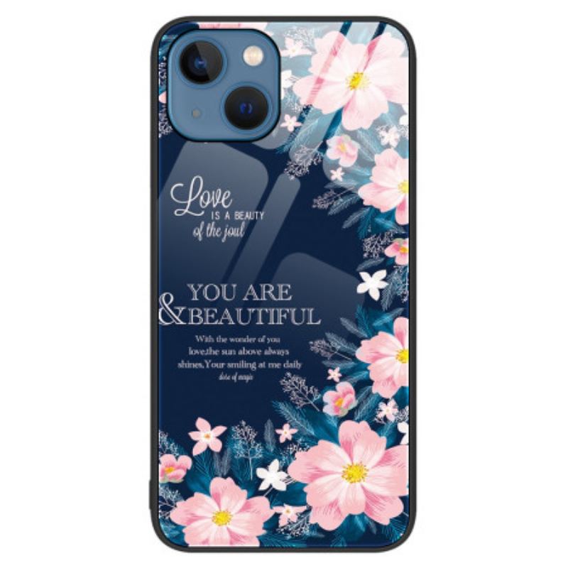 Capa De Celular Para iPhone 15 Plus Amo Flores Rosa