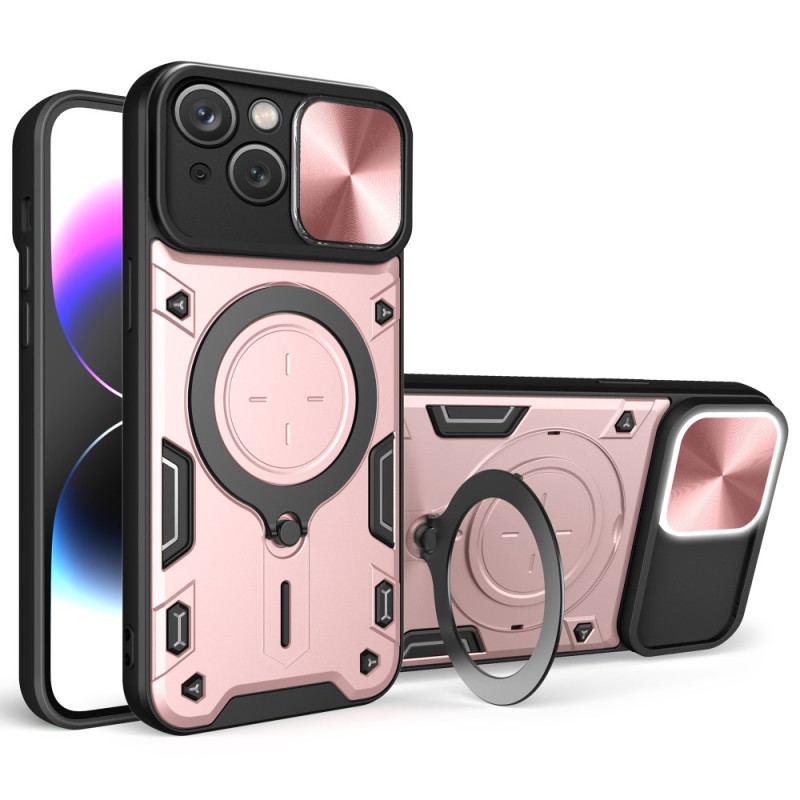 Capa De Celular Para iPhone 15 Plus Anel De Suporte E Obturador Para Câmera