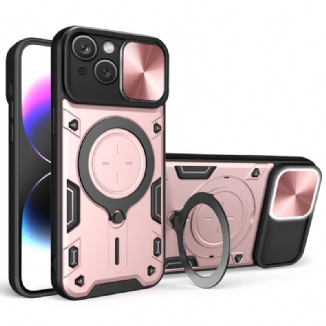 Capa De Celular Para iPhone 15 Plus Anel De Suporte E Obturador Para Câmera