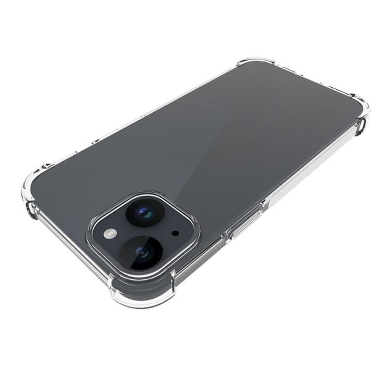 Capa De Celular Para iPhone 15 Plus Cantos Reforçados Transparentes