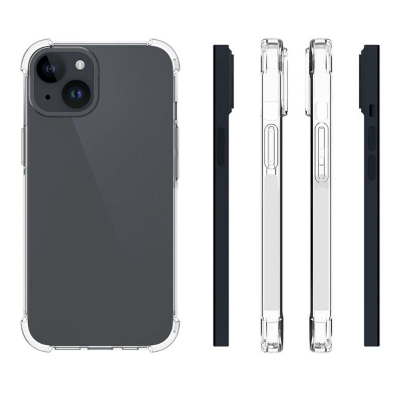 Capa De Celular Para iPhone 15 Plus Cantos Reforçados Transparentes