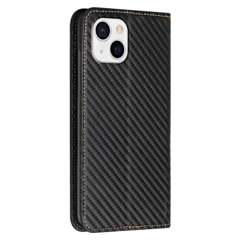 Capa De Celular Para iPhone 15 Plus De Cordão Flip Correia De Fibra De Carbono